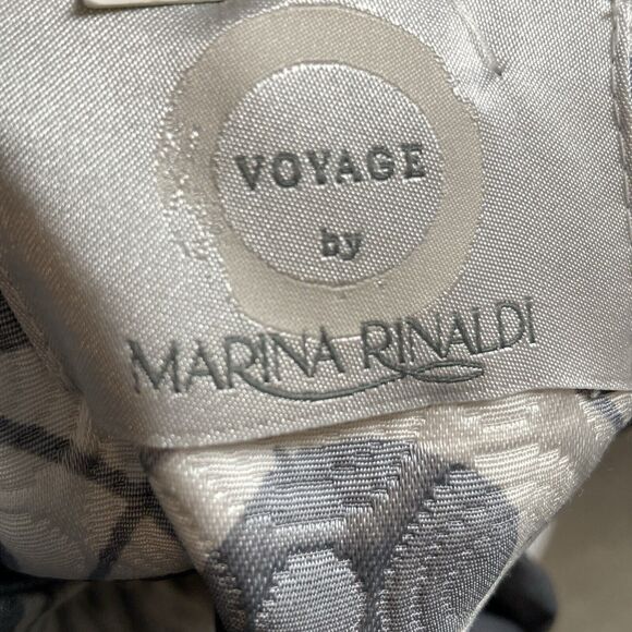 Voyage by Marina Rinaldi Jacket Womens Large Light Gray Raincoat Mid Length - Picture 7 of 10
